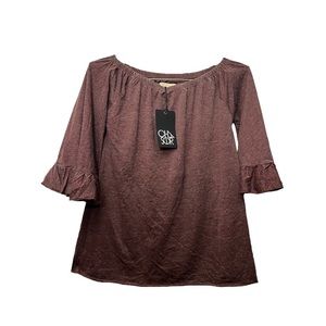 NWT Chaser Ruffle Sleeve Top